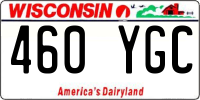 WI license plate 460YGC