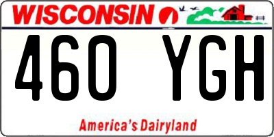 WI license plate 460YGH