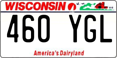 WI license plate 460YGL