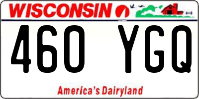 WI license plate 460YGQ