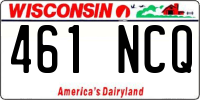 WI license plate 461NCQ