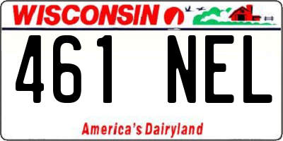 WI license plate 461NEL