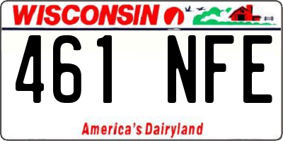 WI license plate 461NFE