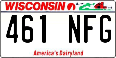 WI license plate 461NFG