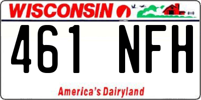 WI license plate 461NFH