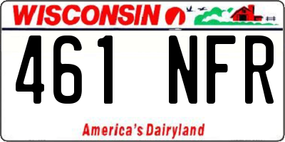 WI license plate 461NFR