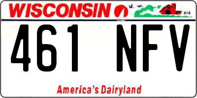 WI license plate 461NFV
