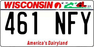 WI license plate 461NFY
