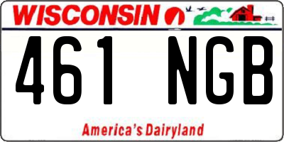 WI license plate 461NGB