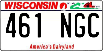 WI license plate 461NGC