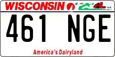 WI license plate 461NGE