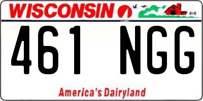 WI license plate 461NGG