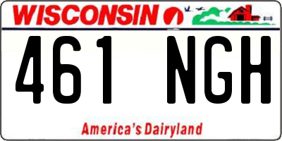 WI license plate 461NGH