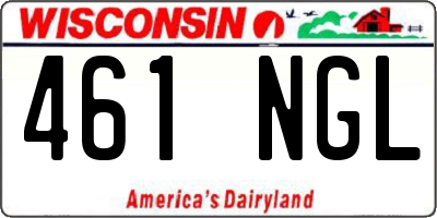 WI license plate 461NGL