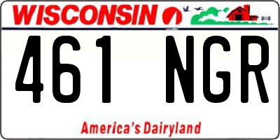 WI license plate 461NGR