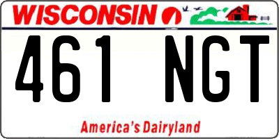WI license plate 461NGT