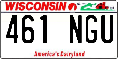 WI license plate 461NGU