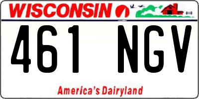WI license plate 461NGV