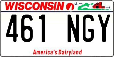 WI license plate 461NGY