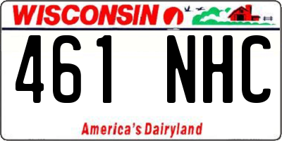 WI license plate 461NHC