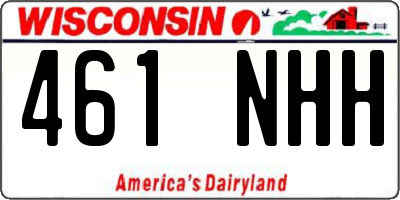 WI license plate 461NHH
