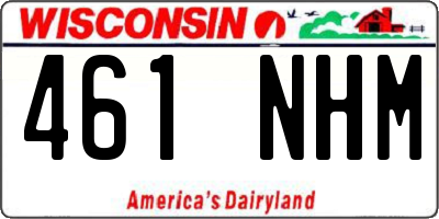 WI license plate 461NHM