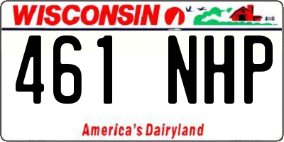 WI license plate 461NHP