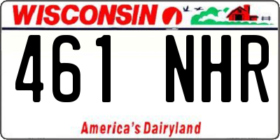 WI license plate 461NHR