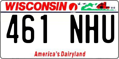 WI license plate 461NHU