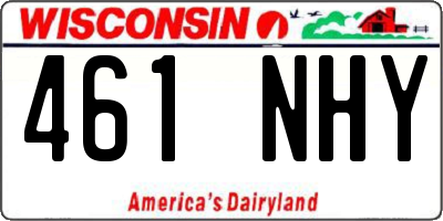 WI license plate 461NHY