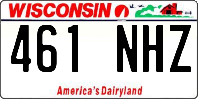 WI license plate 461NHZ