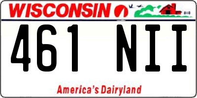 WI license plate 461NII