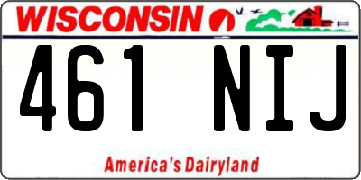 WI license plate 461NIJ