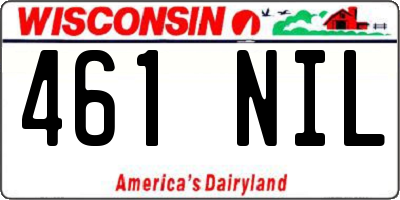 WI license plate 461NIL