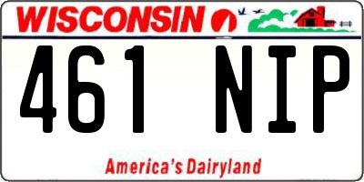 WI license plate 461NIP