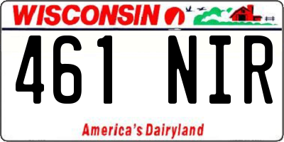 WI license plate 461NIR