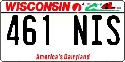 WI license plate 461NIS