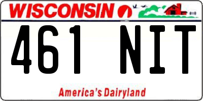 WI license plate 461NIT