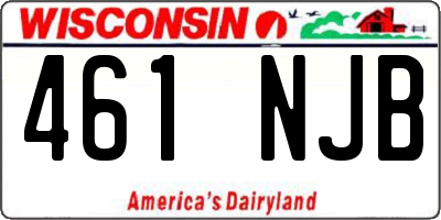 WI license plate 461NJB
