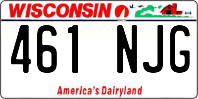 WI license plate 461NJG