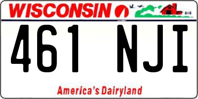 WI license plate 461NJI