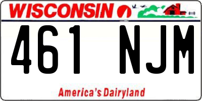 WI license plate 461NJM