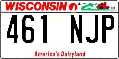 WI license plate 461NJP