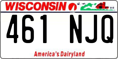 WI license plate 461NJQ