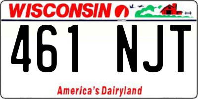 WI license plate 461NJT