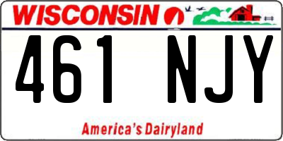 WI license plate 461NJY