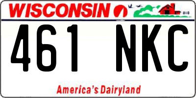 WI license plate 461NKC