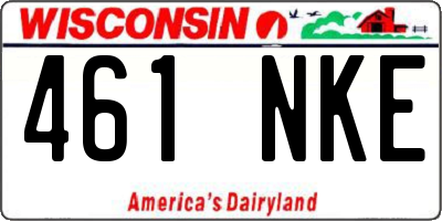 WI license plate 461NKE