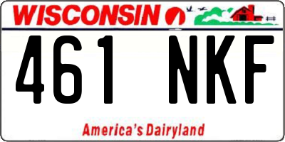 WI license plate 461NKF
