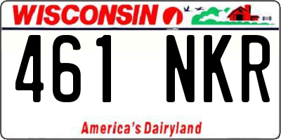 WI license plate 461NKR